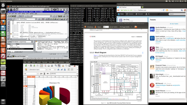 Visual C++ on Windows NT on Bochs on Linaro Ubuntu Linux on Xilinx Zynq on ZedBoard